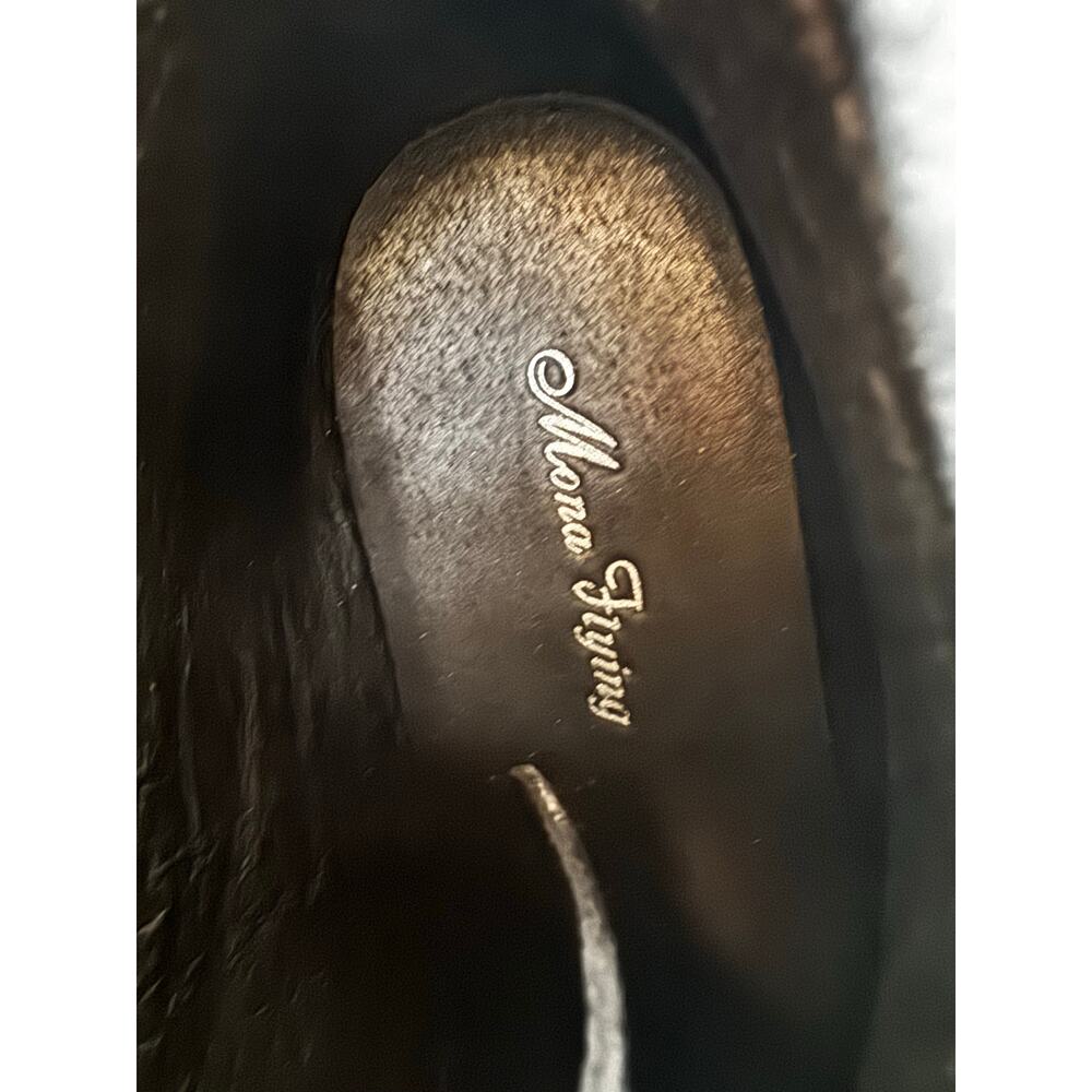 Mona Flying Black Leather Ankle Boots Low Heel EU 41 Minimalist Slip On - Picture 4 of 7